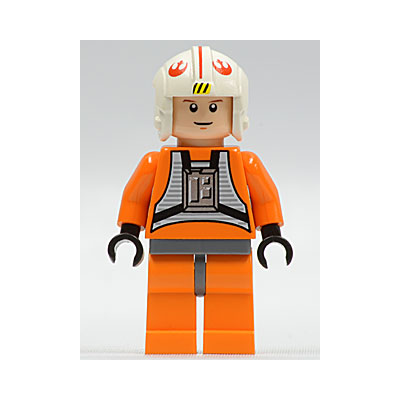 Luke Skywalker - Light Nougat, X-Wing Pilot Suit, Detailed Torso and Helmet (2010)