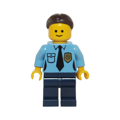 Police - Female Officer, Dark Brown Hair with Bun