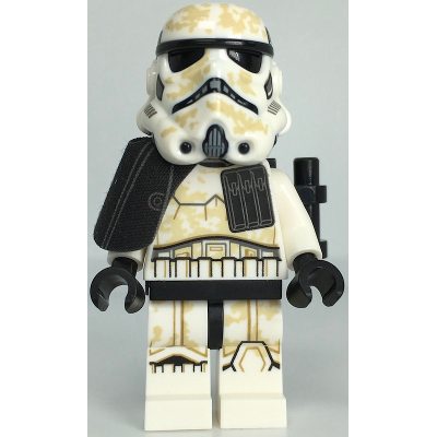 Sandtrooper, Black Pauldron, Neck Bracket with Double Stud, Closed Mouth