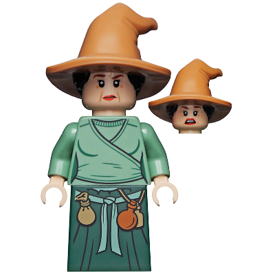 Wizard - HP Wizarding World Female, Medium Nougat Hat, Sand Green Top, Dark Green Skirt