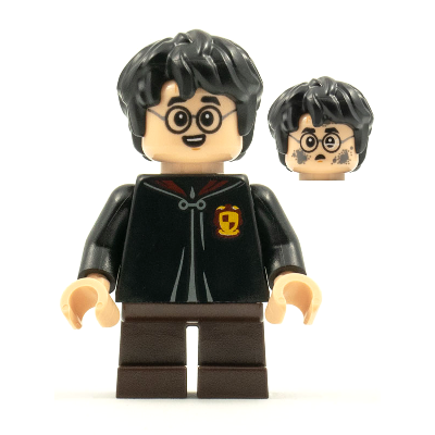 Harry Potter, Black Torso Gryffindor Robe, Dark Brown Short Legs