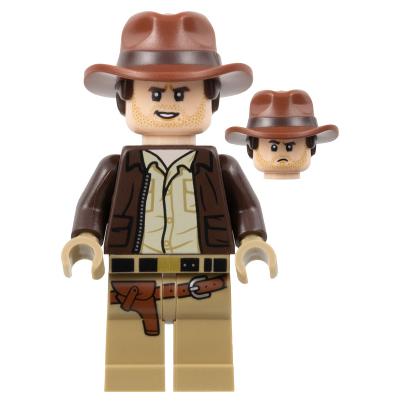 Produktbild Indiana Jones - Dark Brown Jacket, Reddish Brown Dual Molded Hat with Hair, Dark Tan Hands