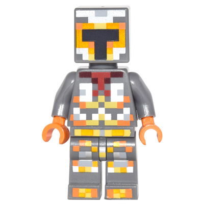 Minecraft Skin 1 - Pixelated, Yellow and Orange Armor