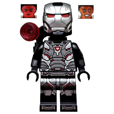 War Machine - Black and Silver Armor with Backpack