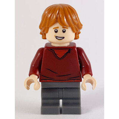 Ron Weasley, Dark Red Sweater, Dark Bluish Gray Medium Legs
