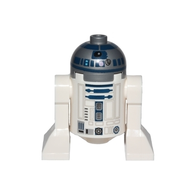 Astromech Droid, R2-D2, Flat Silver Head, Lavender Dots and Small Receptor