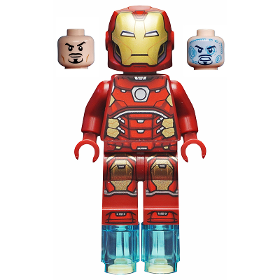 Produktbild Iron Man with Silver Hexagon on Chest and 1 x 1 Round Bricks