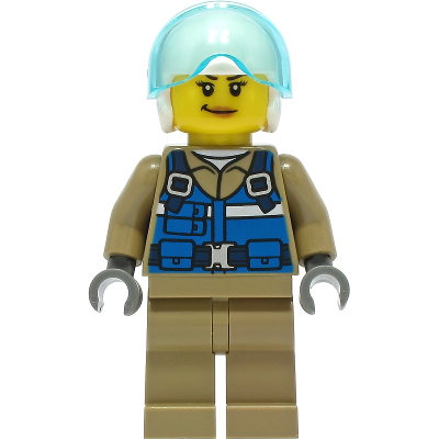 Produktbild Wildlife Rescue Pilot - Female, Blue Vest, White Helmet, Dark Tan Legs, Smirk