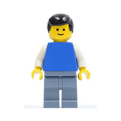 Produktbild Plain Blue Torso with White Arms, Sand Blue Legs, Black Male Hair