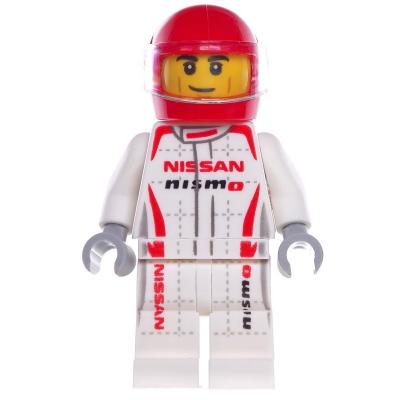 Race Driver, White Torso, White Legs, Red Helmet, Nissan