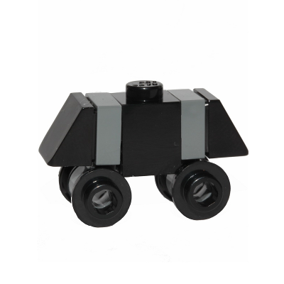 Mouse Droid (MSE-6-series Repair Droid) - Black / Dark Bluish Gray, Open Stud Wheels