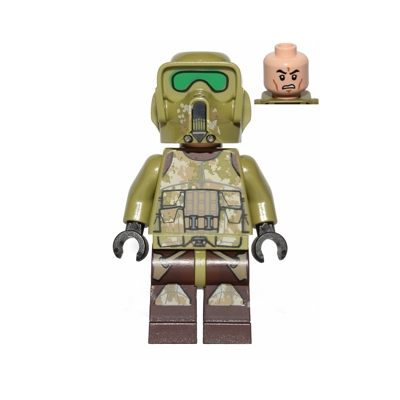 Clone Scout Trooper, 41st Elite Corps (Phase 2) - Kashyyyk Camouflage, Scowl
