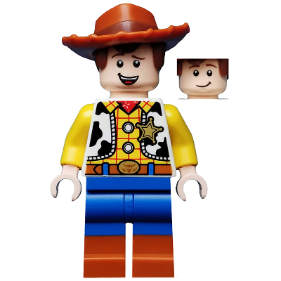 Woody - Normal Legs, Minifigure Head, Open Mouth Smile