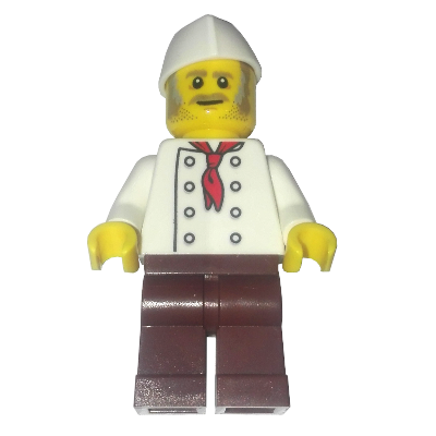 Produktbild Chef, Moustache, Dark Tan and Gray Sideburns, Stubble, No Wrinkles Front or Back