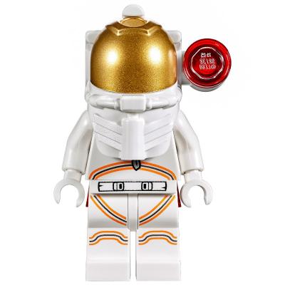 Astronaut - White Torso and Legs, Orange Trim, White Helmet, Side Lamp Red