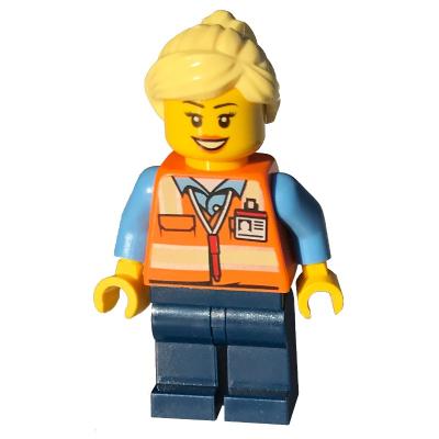 Produktbild Train Worker - Orange Vest, Dark Blue Legs, Light Yellow Hair, Female