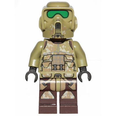 Clone Scout Trooper, 41st Elite Corps (Phase 2) - Kashyyyk Camouflage, Dark Tan Markings on Legs, Scowl