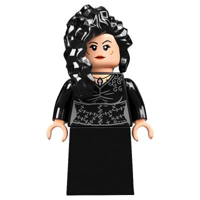 Bellatrix Lestrange, Long Black Hair over Shoulder, Black Dress, Plain Skirt