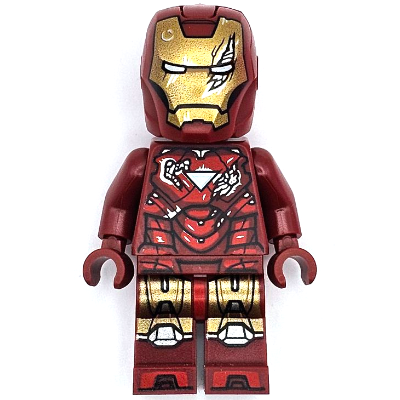 Iron Man - Mark 6 Armor, Large Helmet Visor, Battle Damage