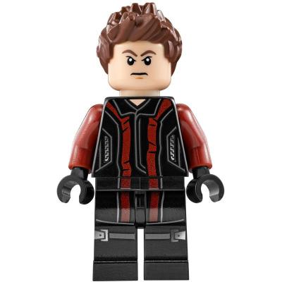 Hawkeye in Black and Dark Red Outfit