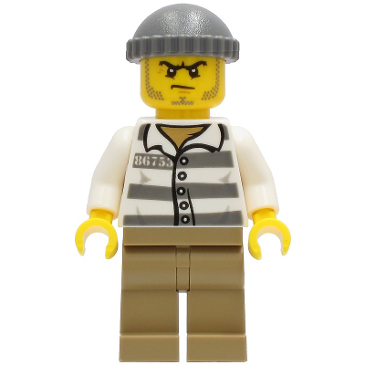 Produktbild Police - Jail Prisoner 86753 Prison Stripes, Dark Tan Legs, Dark Bluish Gray Knit Cap