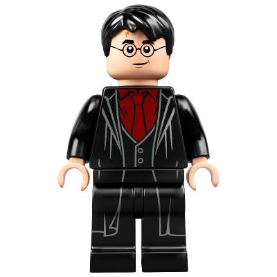 Harry Potter, Long Robes with Pleats over Dark Red Shirt and Tie