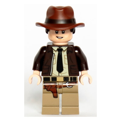 Produktbild Indiana Jones - Dark Brown Jacket, Black Tie, Reddish Brown Dual Molded Hat with Hair, Light Nougat Hands