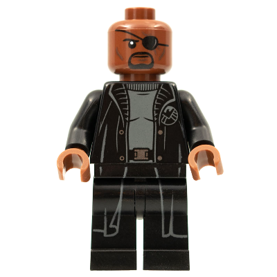 Nick Fury - Gray Sweater and Black Trench Coat, No Shirt Tail