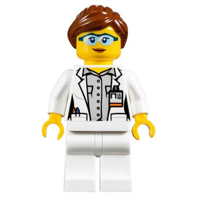 Scientist - White Torso, Labcoat, Light Bluish grey Legs, Red dish Brown Hair