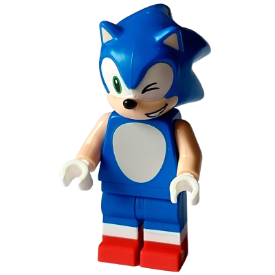 Produktbild Sonic the Hedgehog - Light Nougat Face and Arms, Winking, Open Mouth Smile to Left