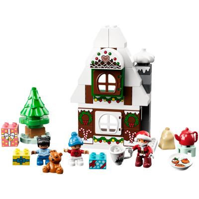 Produktbild Lebkuchenhaus mit Weihnachtsmann