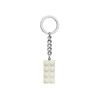 Produktbild Schlüsselanhänger mit 2x4 Stein in Weißmetallic